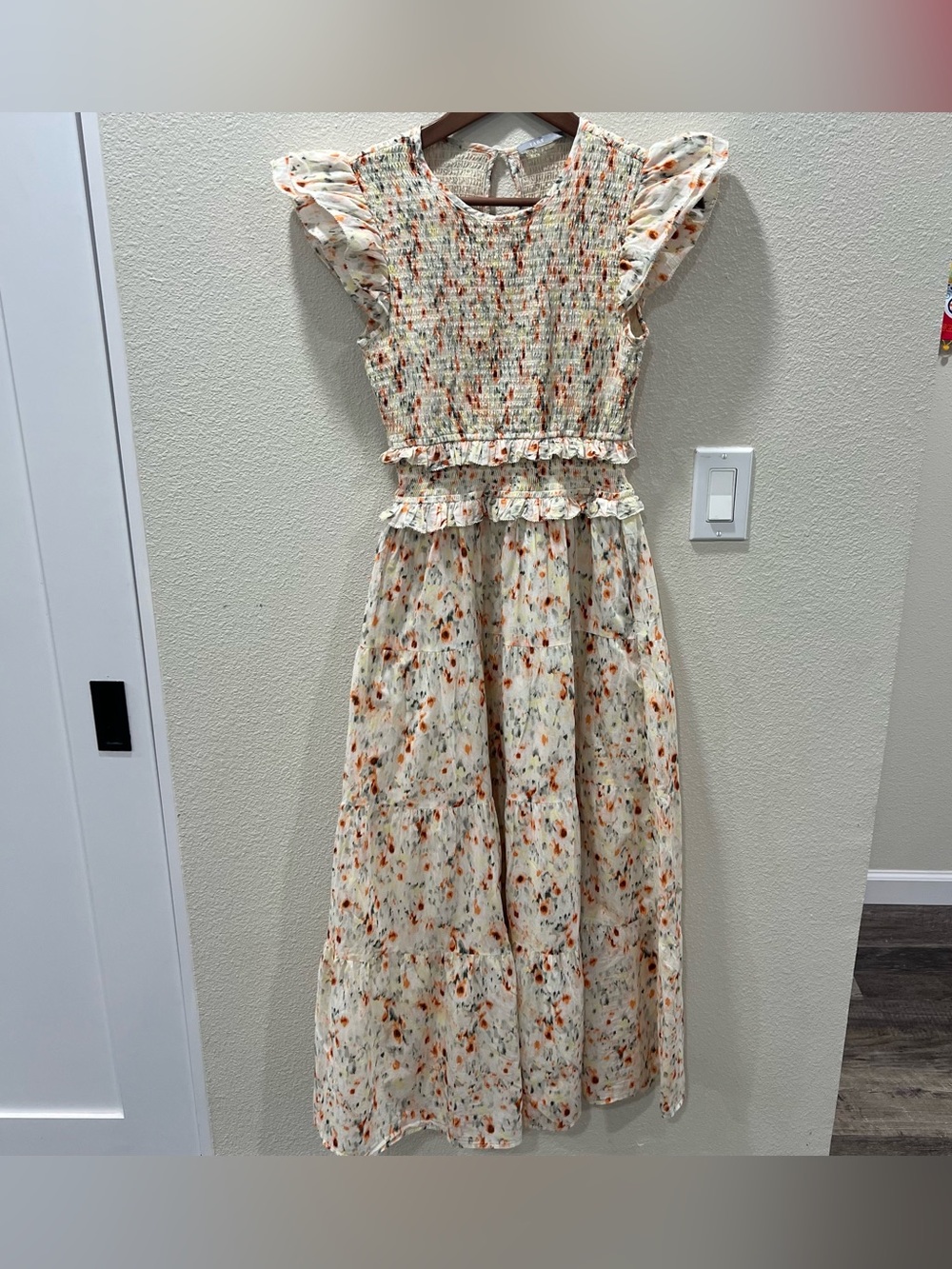 Tart Tier Maxi Dress 100% Organic Cotton Multicolor Cottagecore Feminine Size M